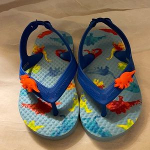 Children’s flip flops with dinosaurs size 5-6